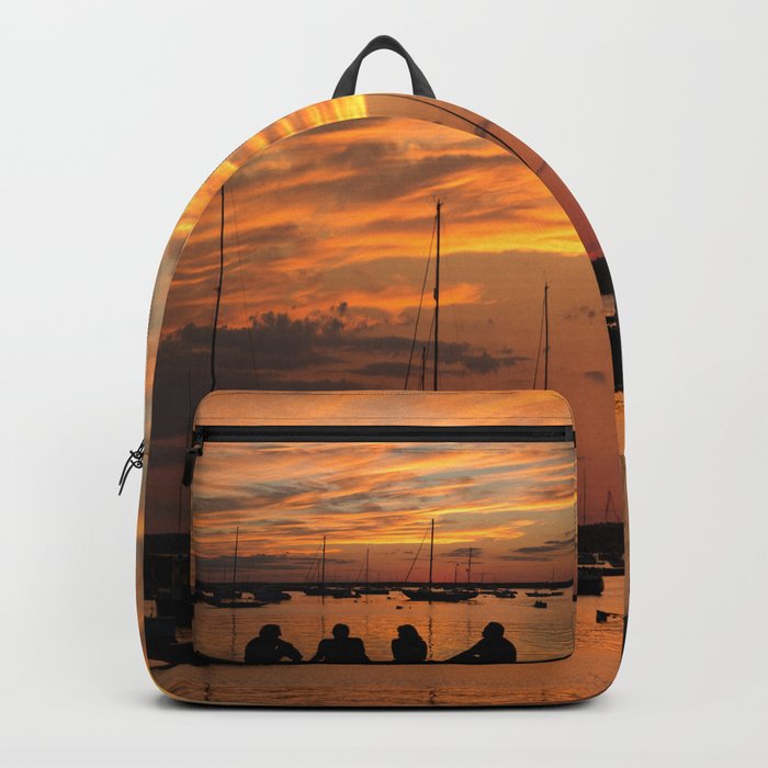 Sunset Silhouettes of Watch Hill Westerly Rhode Island Backpack