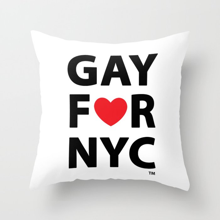 Gay For NYC Throw Pillow