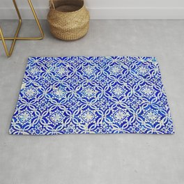 Azulejo Rug | Tiles, Abstract, Ornament, Pattern, Kacheln, Azulejo, Blue White, Graphicdesign, Portugal 