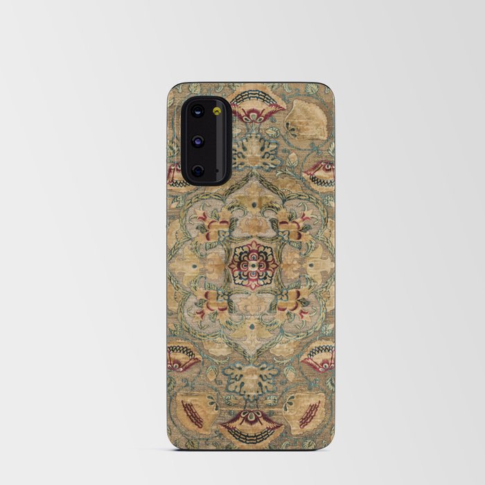 Antique Floral Indian Silk Android Card Case