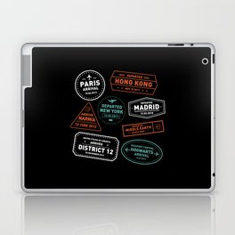 Love To Travel Stamps Laptop & iPad Skin