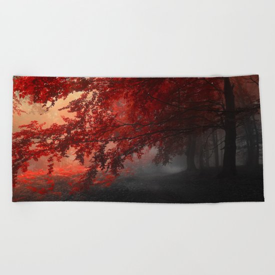 Autumn mood Beach Towel