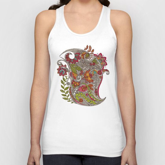 Random Flowers Unisex Tank Top