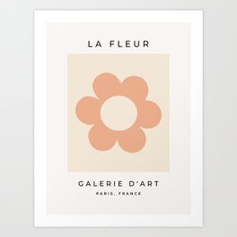 La Fleur | 04 - Flower Print Retro Art Boho Earth Tones Modern Floral Art Print