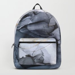 Calm but Dramatic Light Monochromatic Black & Grey Abstract Backpack