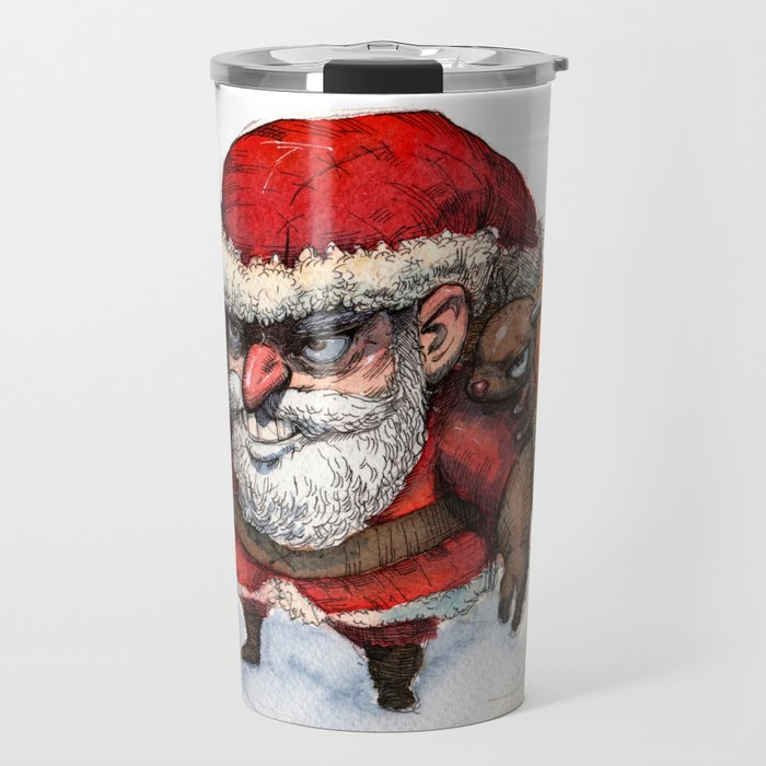 Santa and Rudolph Travel Mug
