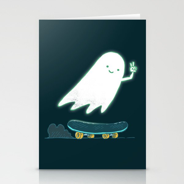 Skater Ghost Stationery Cards