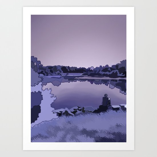 Purple Lake Art Print