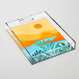 Summer Mountains Landscape Series Acrylic Tray