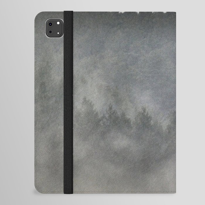 Misty Morning in a Scottish Highlands Pine Forest in I Art  iPad Folio Case