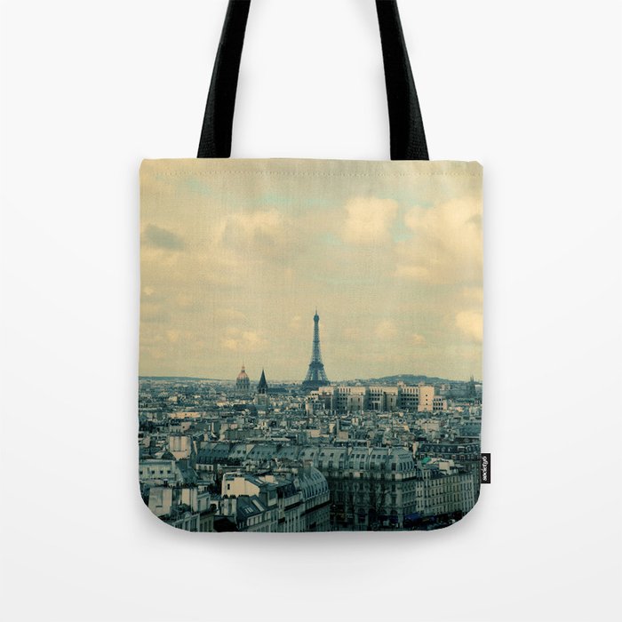 Paris In Blue Tote Bag