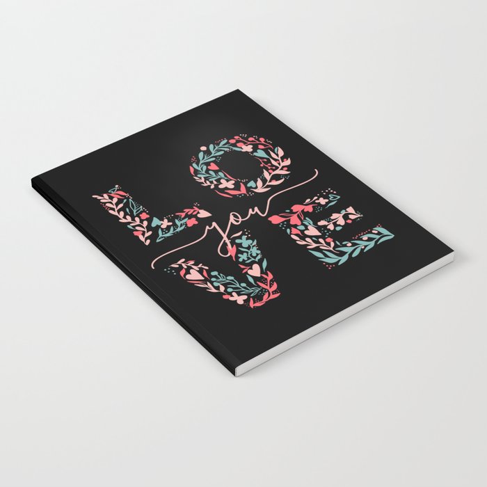 Love You Floral  Notebook