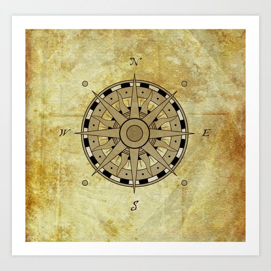 Compass Rose Art Print