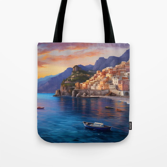 view of the Amalfi coast Italy Tote Bag