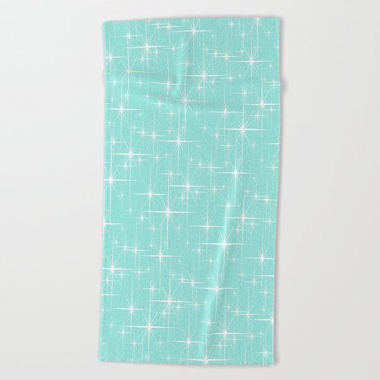 Glitter Tiffany Blue Beach Towel