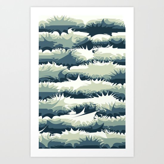Explosions in the water Art Print