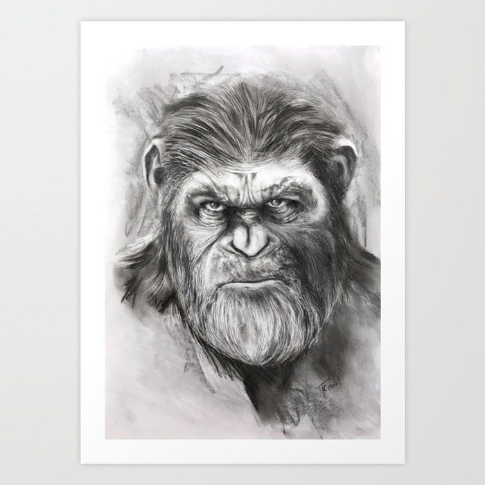 Caesar War For The Planet Of Apes Art Print By Legacyart Society6 - Planet Of The Apes Room Decor Caesar War For The Planet Of Apes Art Print By Legacyart Society6 - Planet Of The Apes Room Decor