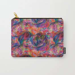 Spread Joy Carry-All Pouch | Digital, Fabric, Pattern, Collage, Hair 