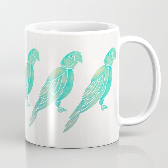 Perched Parrot – Mint Palette Coffee Mug