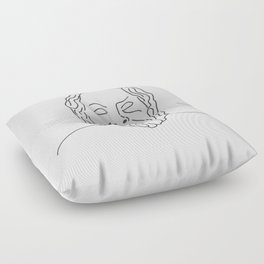 Bust of Socrates the Greek philosopher from Athens city one of the founders of Western philosophy	 Floor Pillow