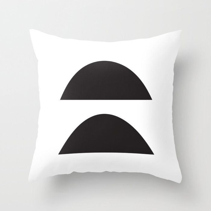 Wonky Arches | Black + White Throw Pillow