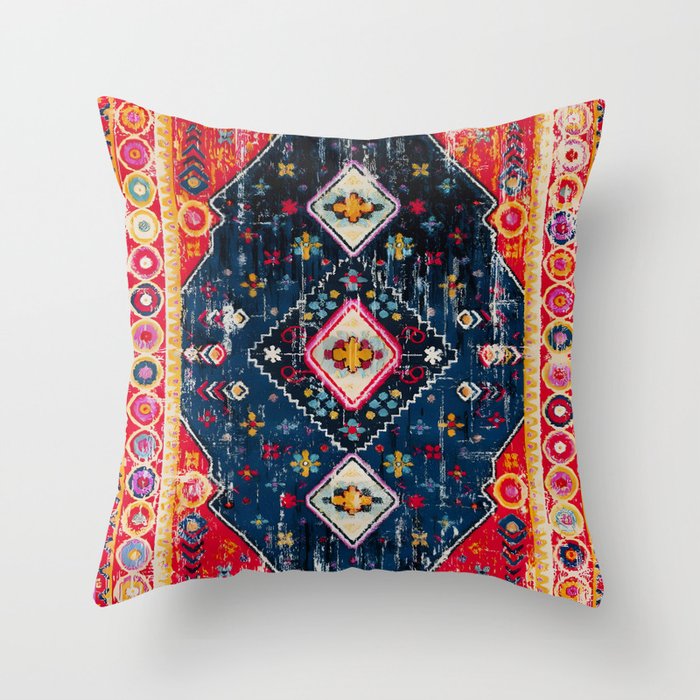 Moroccan Mosaic: Vintage Heritage in Oriental Tradition Throw Pillow