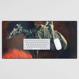 Untitled (Horse Rider), by Zdzisław Beksiński Desk Mat
