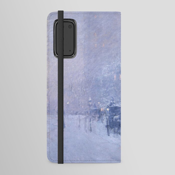 Late Afternoon New York Winter 1900 - Frederick Childe Hassam Android Wallet Case