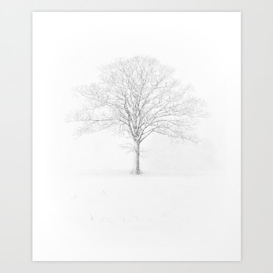 Tree in the Snow Art Print