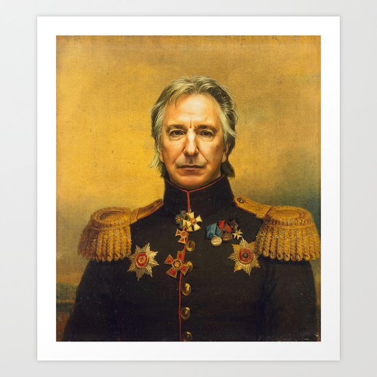 Alan Rickman - replaceface Art Print