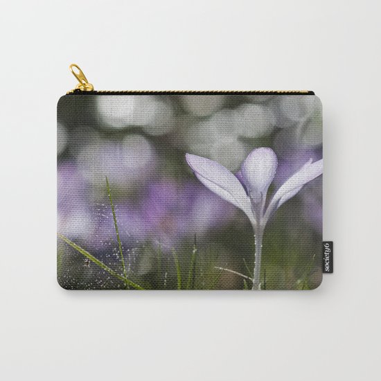 Blue Spring Flower Crocus - Floral Carry-All Pouch