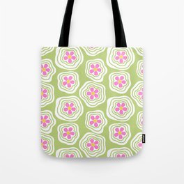 Y2K Flower Power // Lime Tote Bag