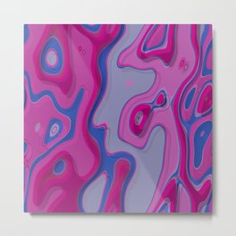 Bright pink violet blue Metal Print