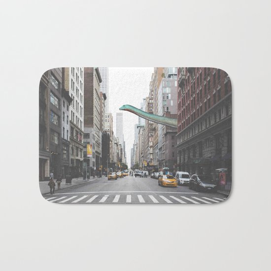 Diplodocus in Chicago Bath Mat