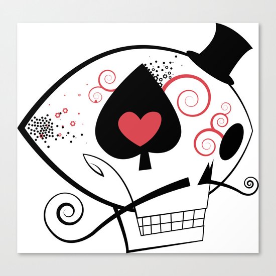 minimal skull Canvas Print