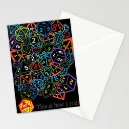 D&D (Dungeons and Dragons) - This is how I roll! Stationery Card