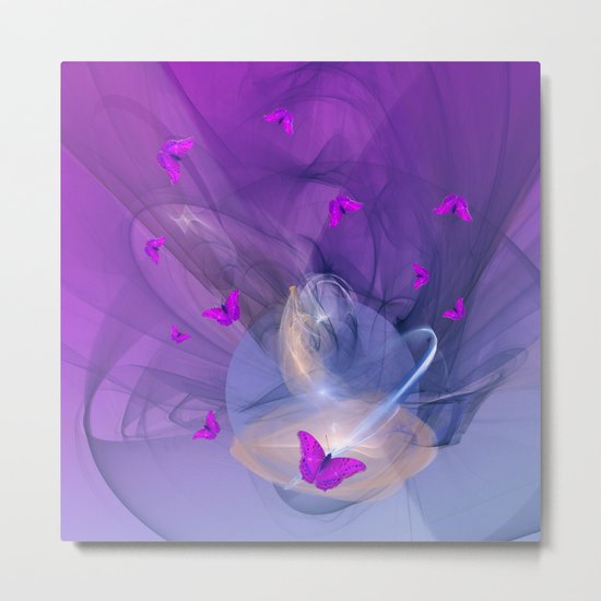 Birth of butterfly wishes Metal Print