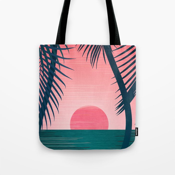 Surreal Sunset In The Tropics Tote Bag