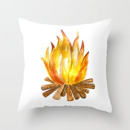 By the Campfire Throw Pillow