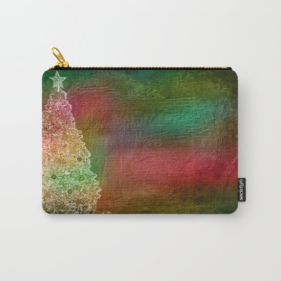 Christmas Tree on Vibrant textured background Carry-All Pouch