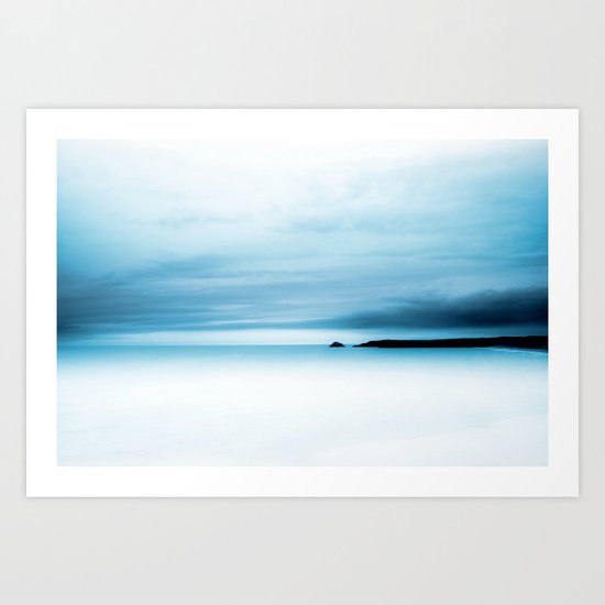 cool blue sea Art Print