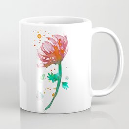 Warm Watercolour Fiordland Flower Coffee Mug
