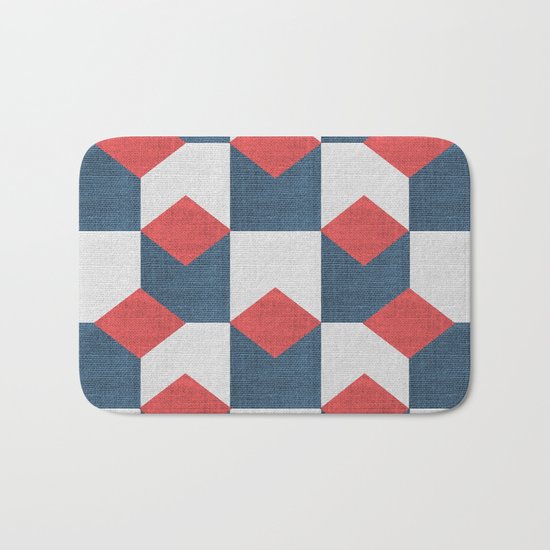 WOVEN GEOMETRIC PATTERN Bath Mat