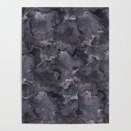 Purple and Gray Marble Stone Poster