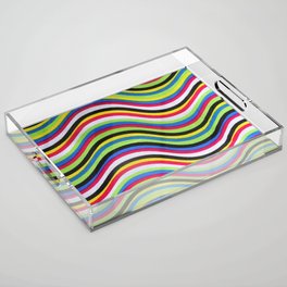 Wave Pattern Design Acrylic Tray