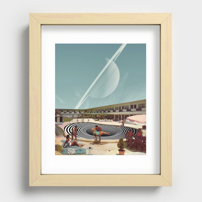 Shall we throw her into the vortex? Recessed Framed Print