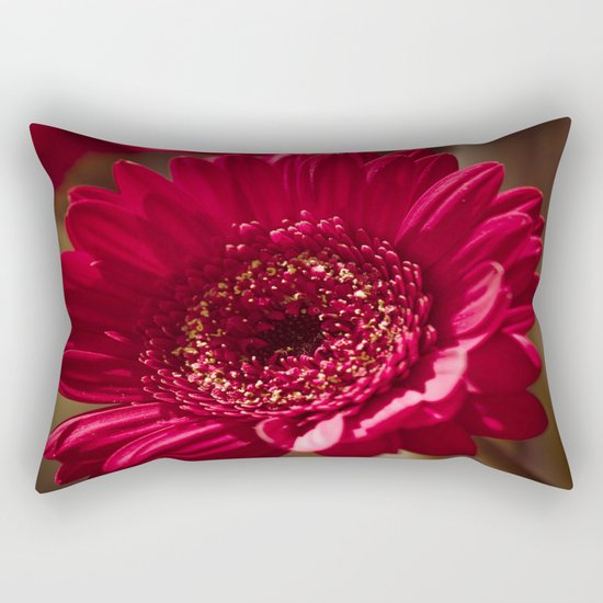 Beautiful Red Gerbera Rectangular Pillow