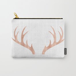 Antlers Rose Gold Deer Antlers Carry-All Pouch