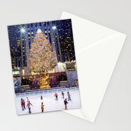 Rockefeller Center Christmas Tree New York City Stationery Card