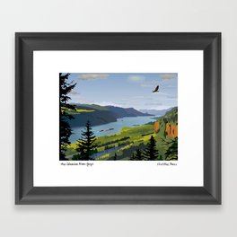 The Columbia River Gorge BRIGHTER! Framed Art Print